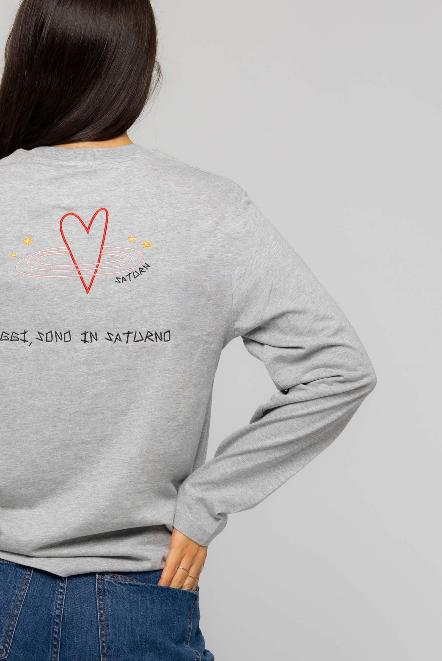 Long Sleeve Grigia Ricamata - Giorgia Fratta