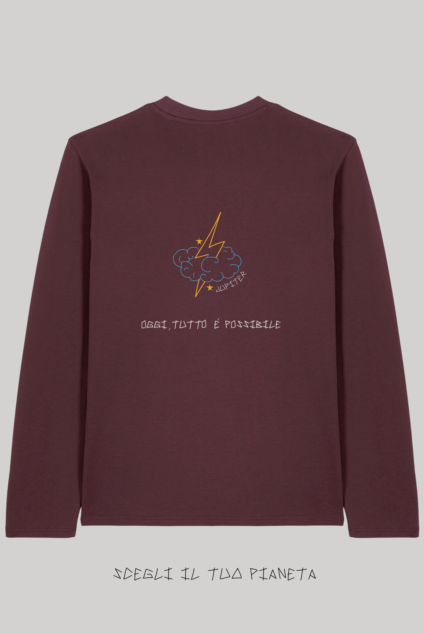 Long Sleeve Red Brown Ricamata - Giorgia Fratta