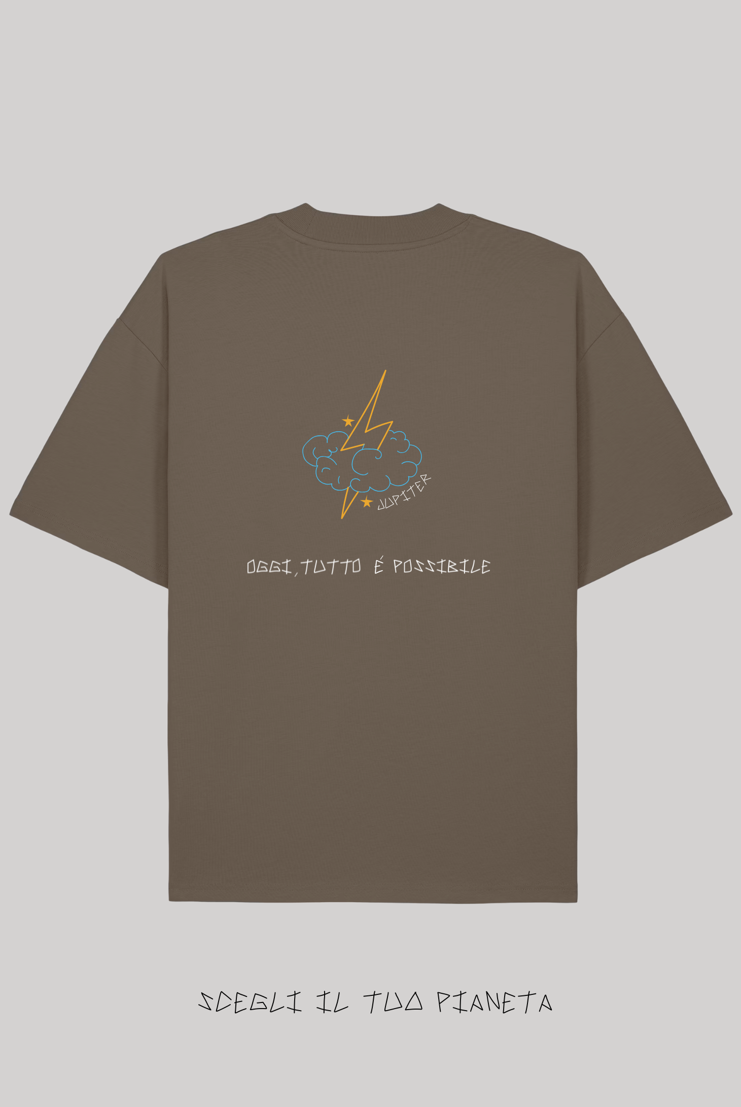 T-Shirt Mocha Ricamata - Giorgia Fratta