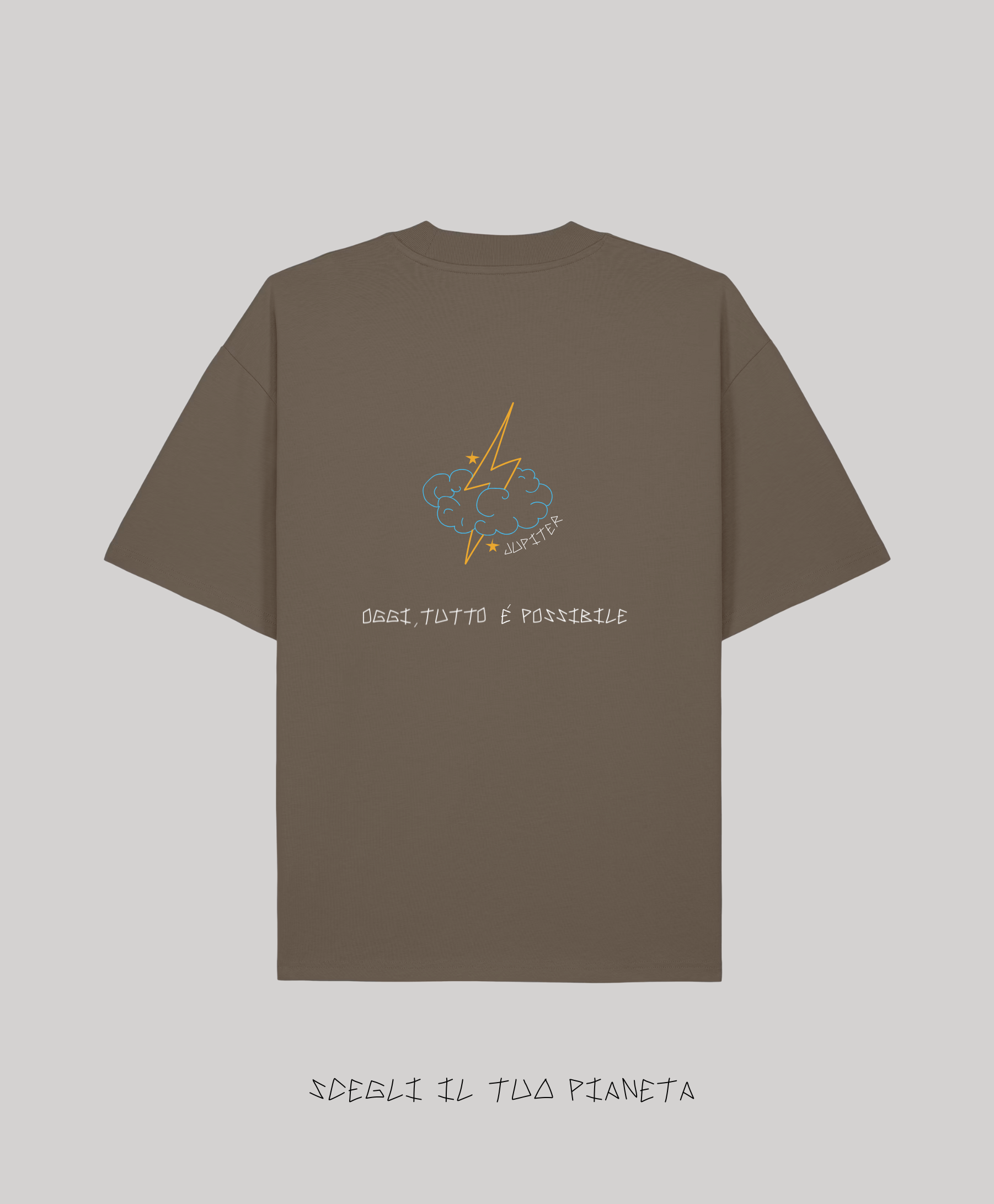 T-Shirt Mocha Ricamata - Giorgia Fratta