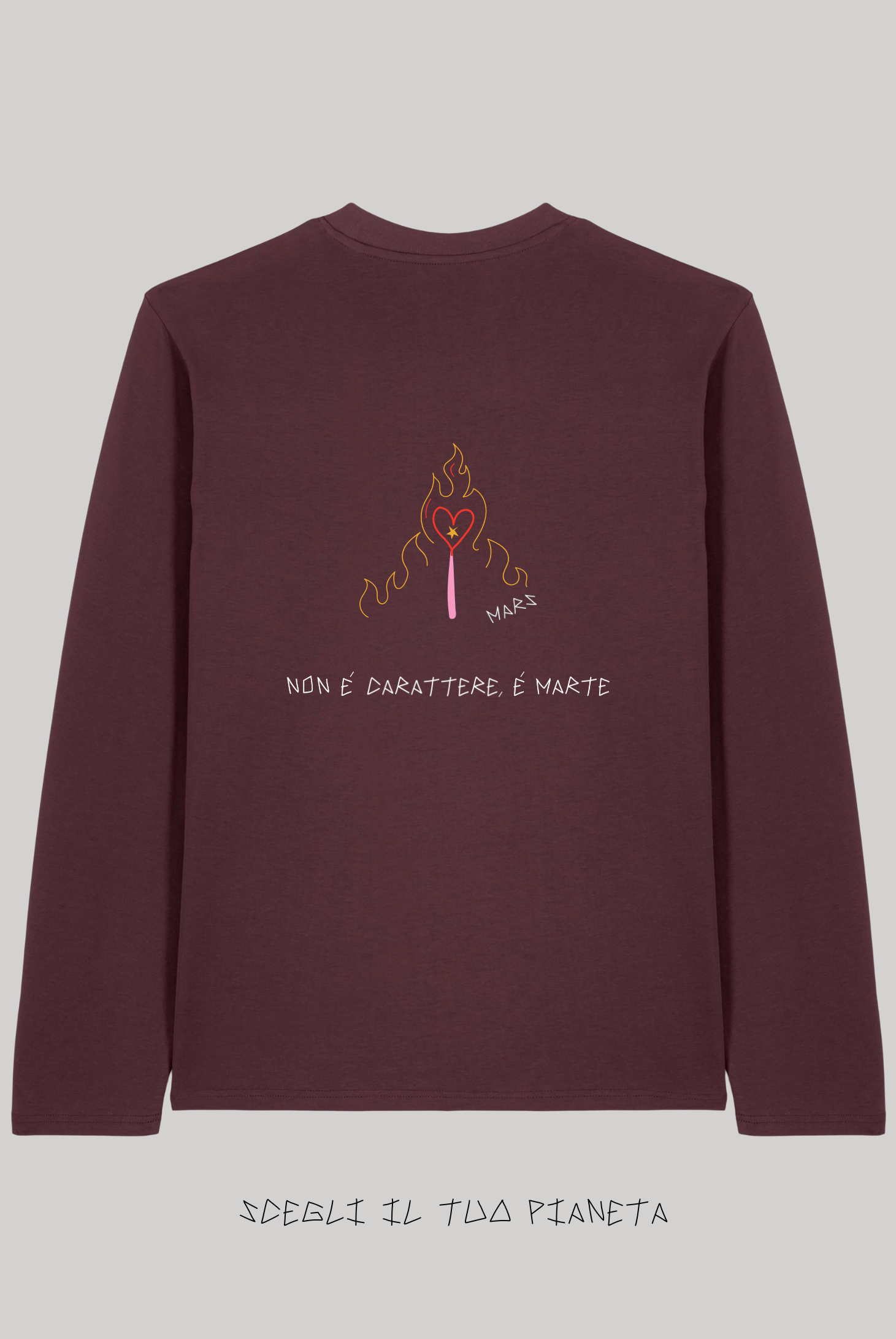 Long Sleeve Red Brown Ricamata - Giorgia Fratta