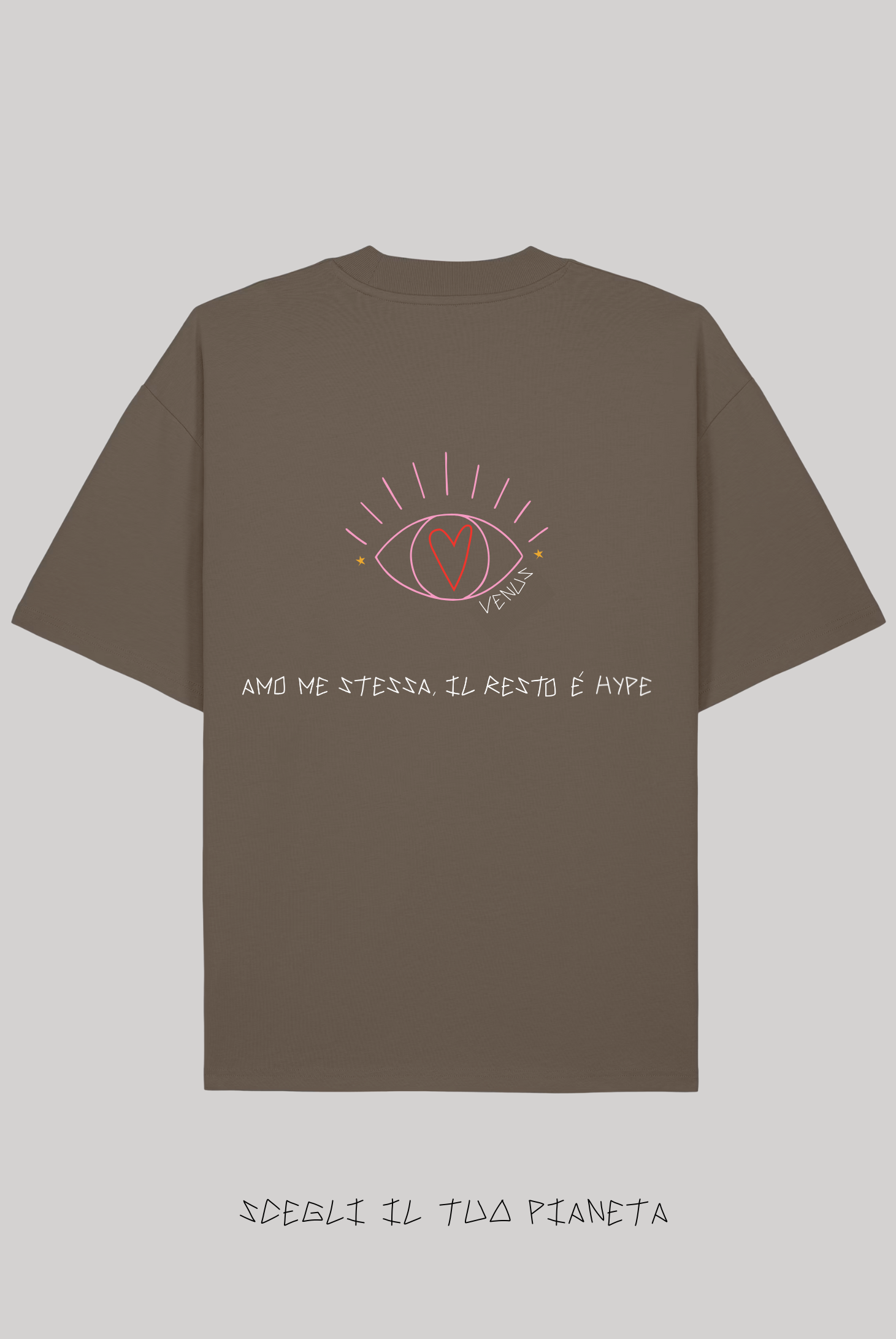 T-Shirt Mocha Ricamata - Giorgia Fratta