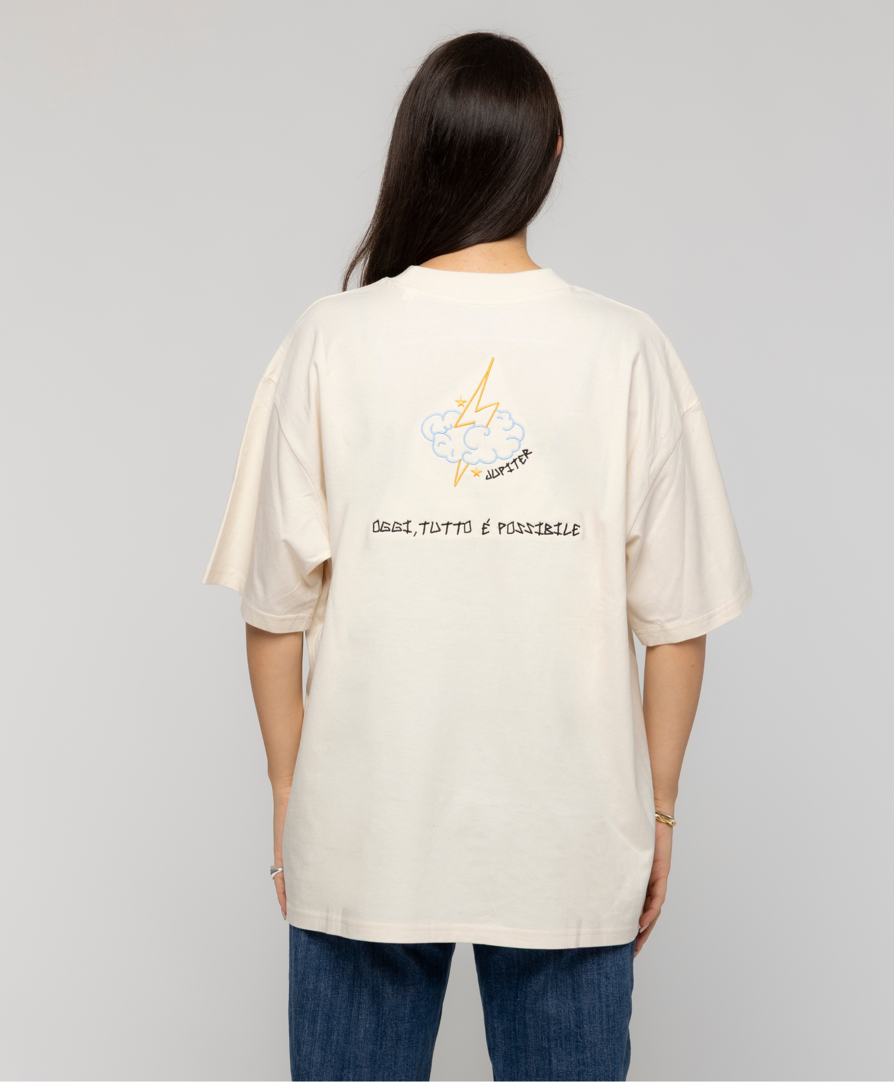 T-Shirt Natural Raw Ricamata - Giorgia Fratta