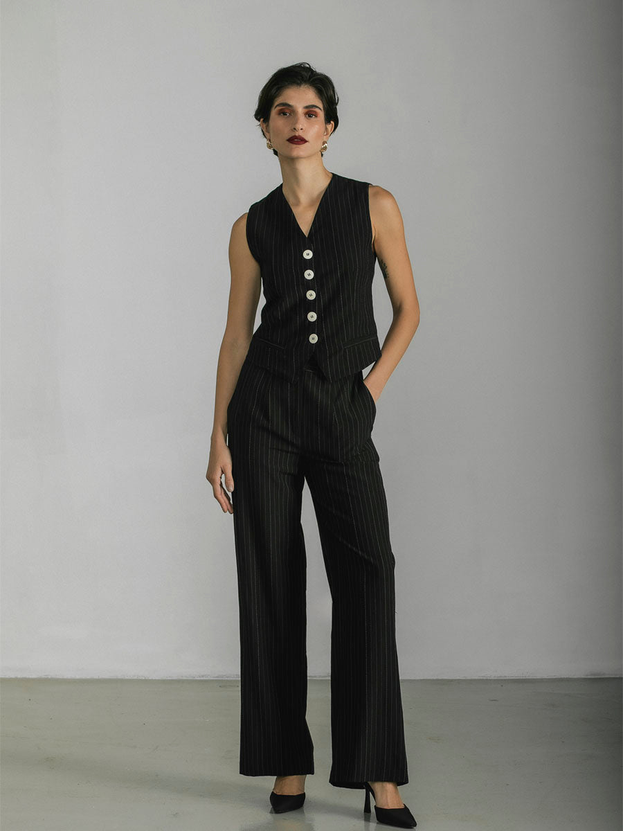 Gilet Isabella Gessato - Giorgia Fratta
