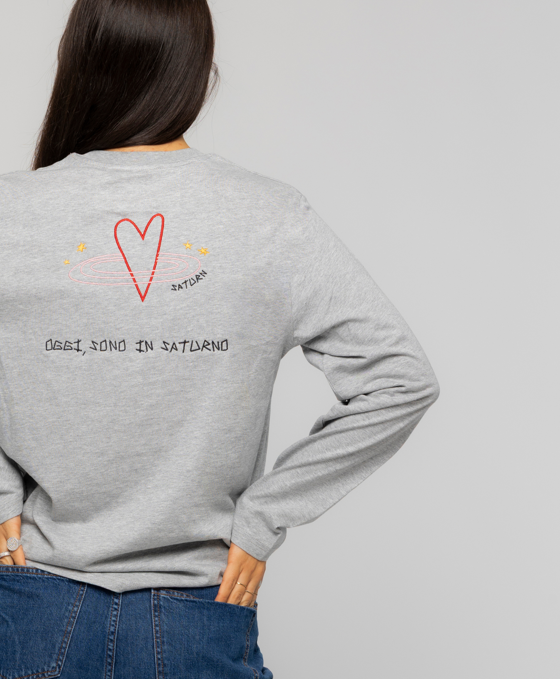 Long Sleeve Grigia Ricamata - Giorgia Fratta