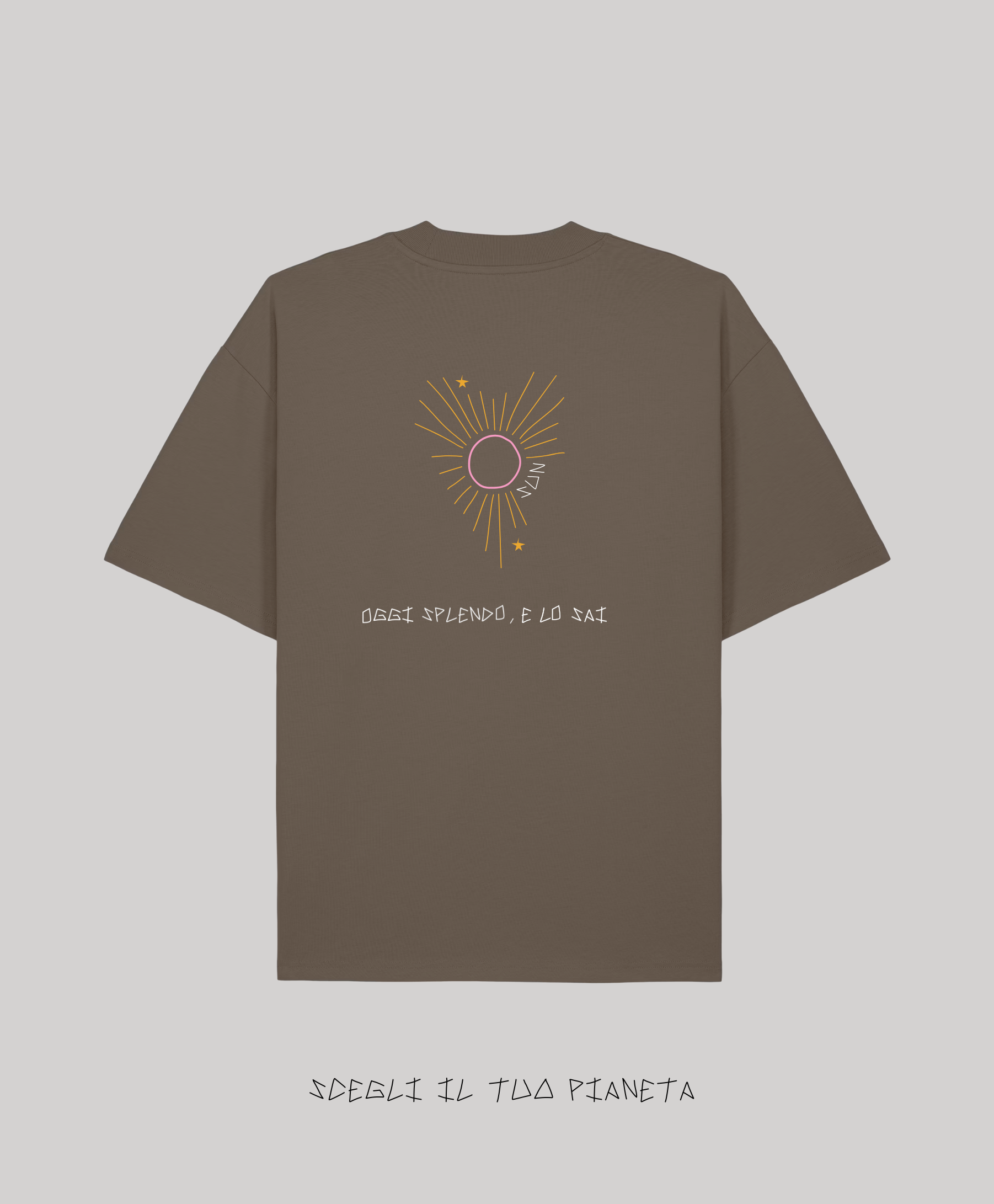 T-Shirt Mocha Ricamata - Giorgia Fratta