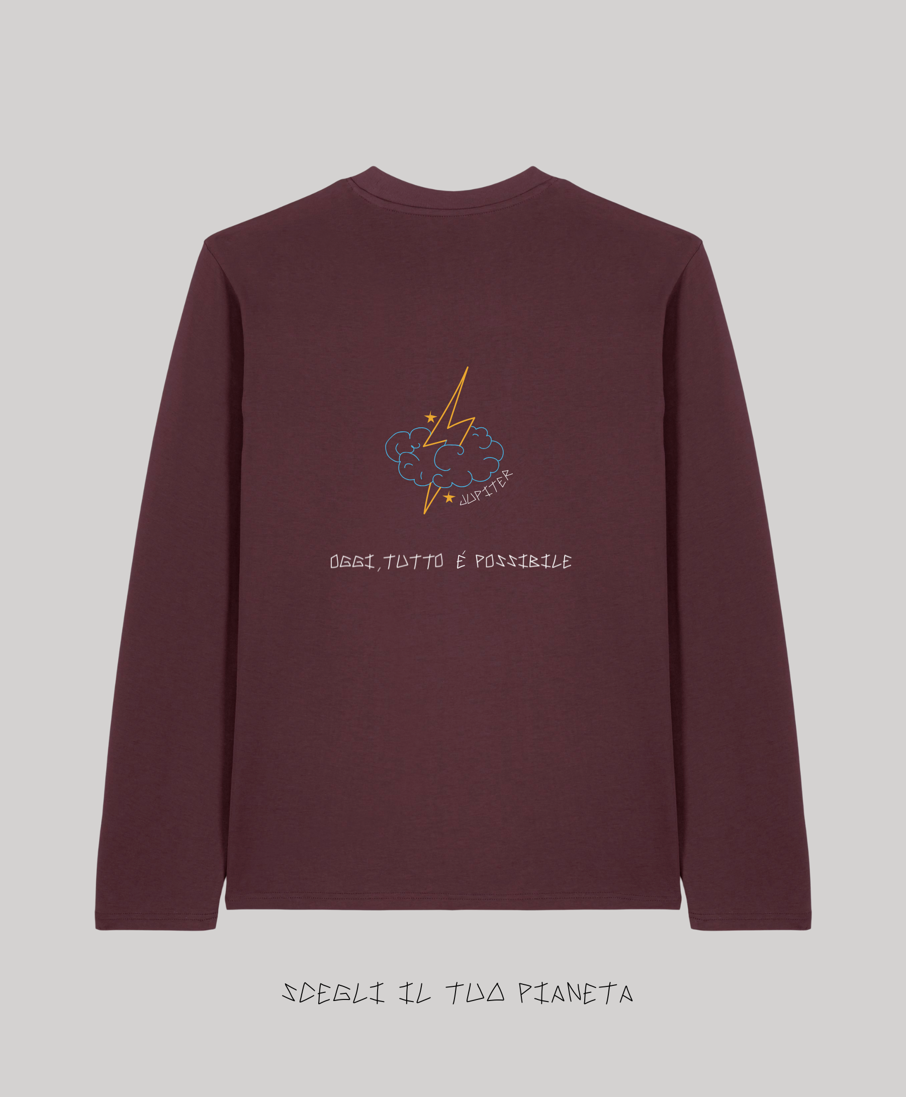 Long Sleeve Red Brown Ricamata - Giorgia Fratta
