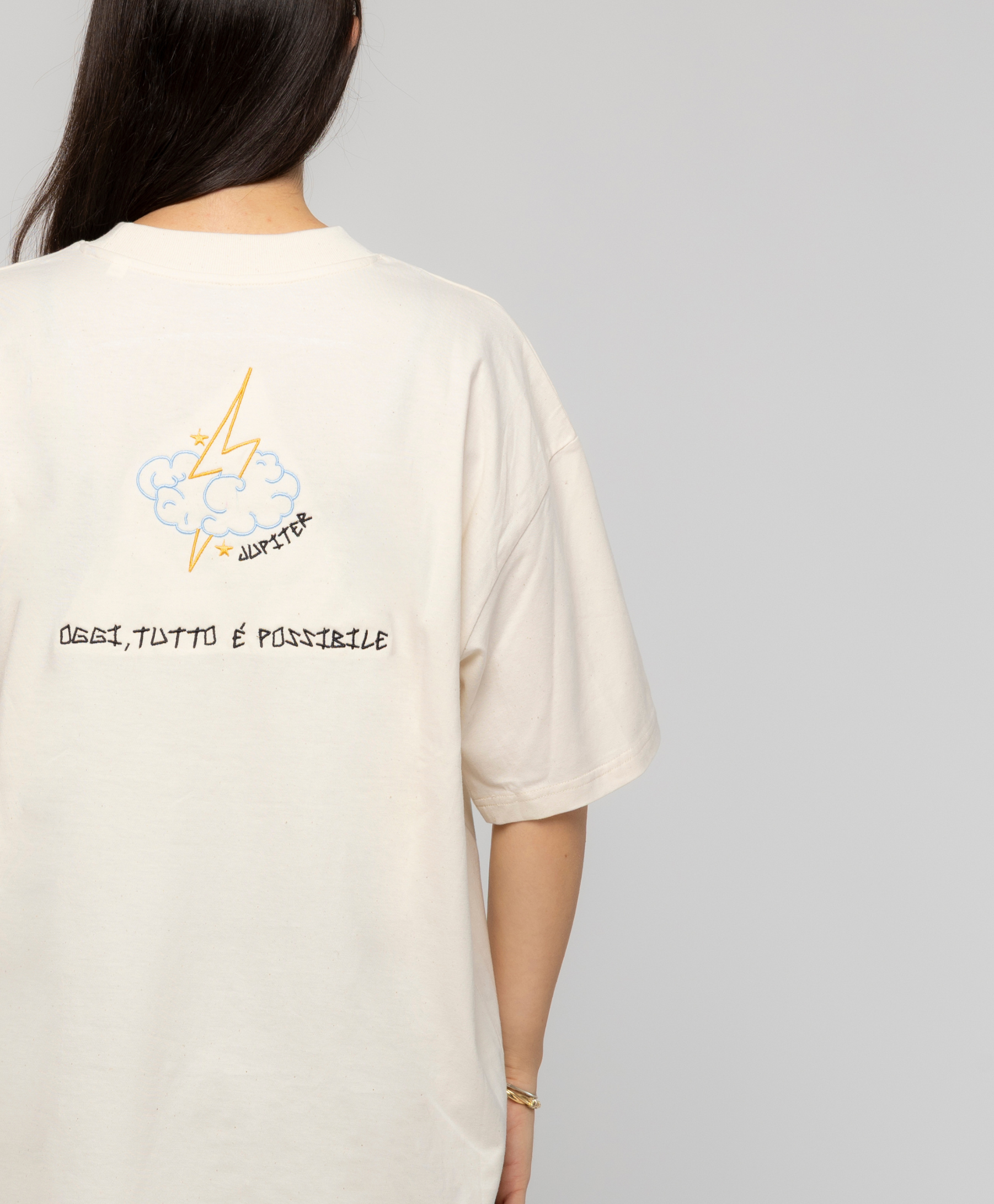 T-Shirt Natural Raw Ricamata - Giorgia Fratta